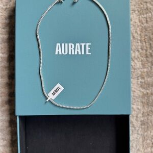 Aurate lab grown tennis necklace